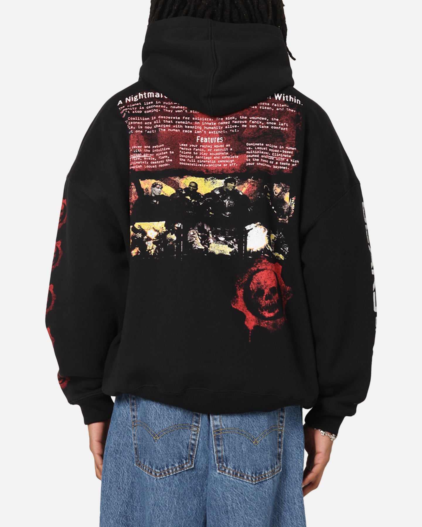 73Studio X Gears Of War '08 Gears 2 Disc Premium Hoodie Black