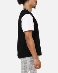 XXIII Open Knit Vest Black