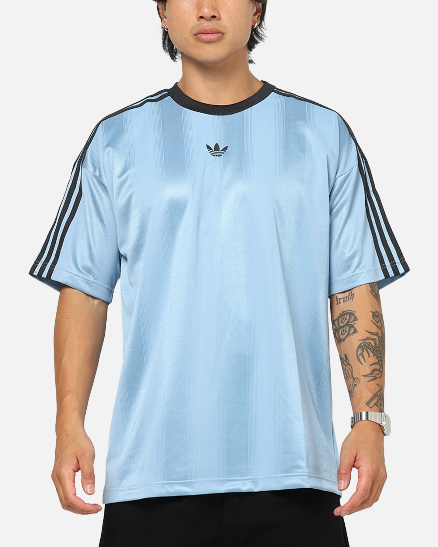 Adidas Jacquard Jersey Ash Blue | Culture Kings US