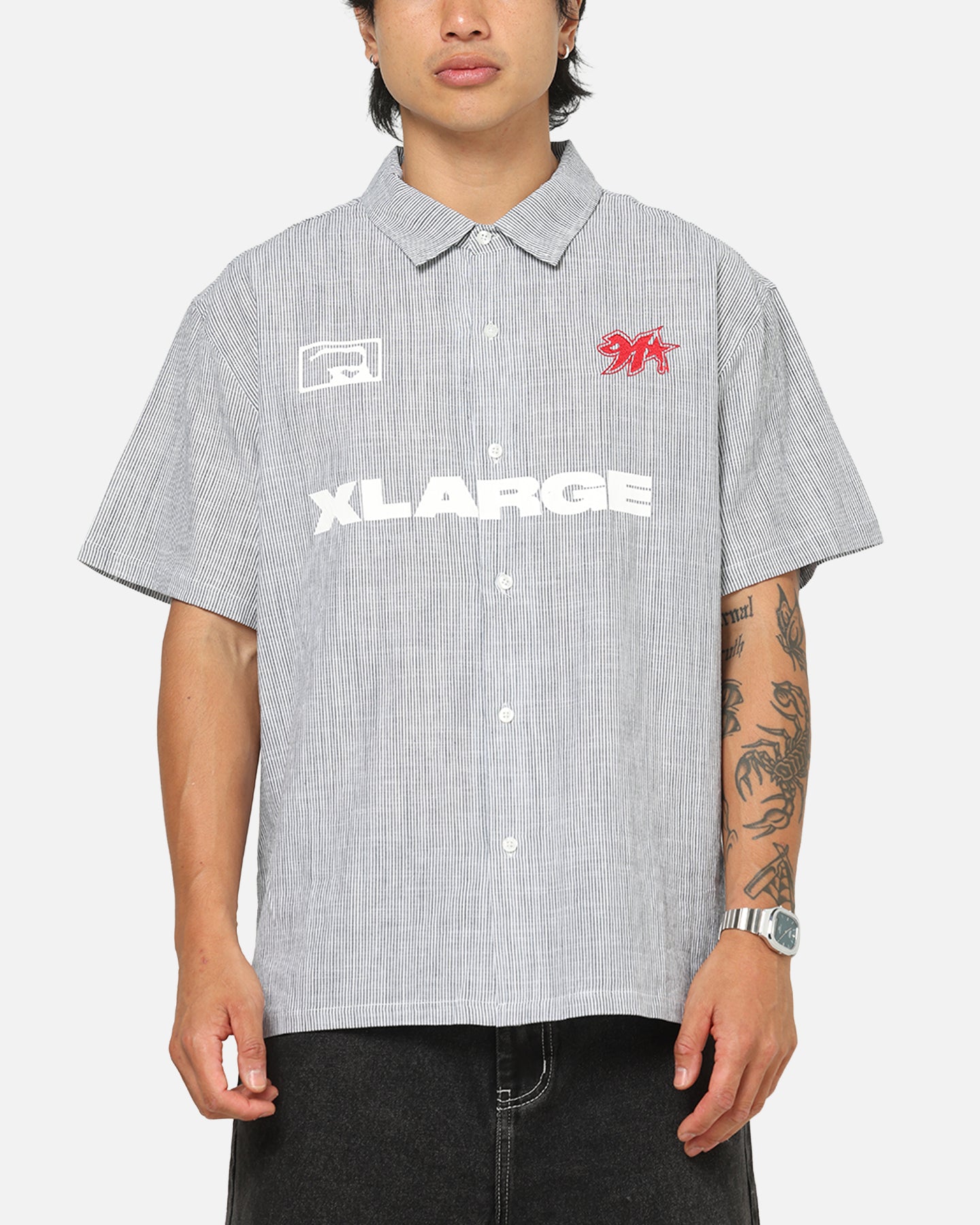 X-Large 91 Star Button Up Shirt White | Culture Kings US