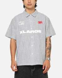 X-Large 91 Star Button Up Shirt White