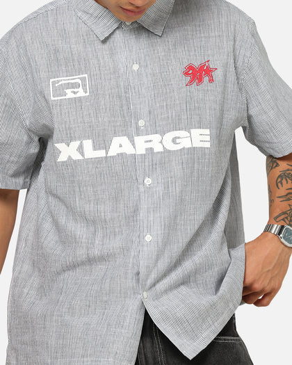 X-Large 91 Star Button Up Shirt White