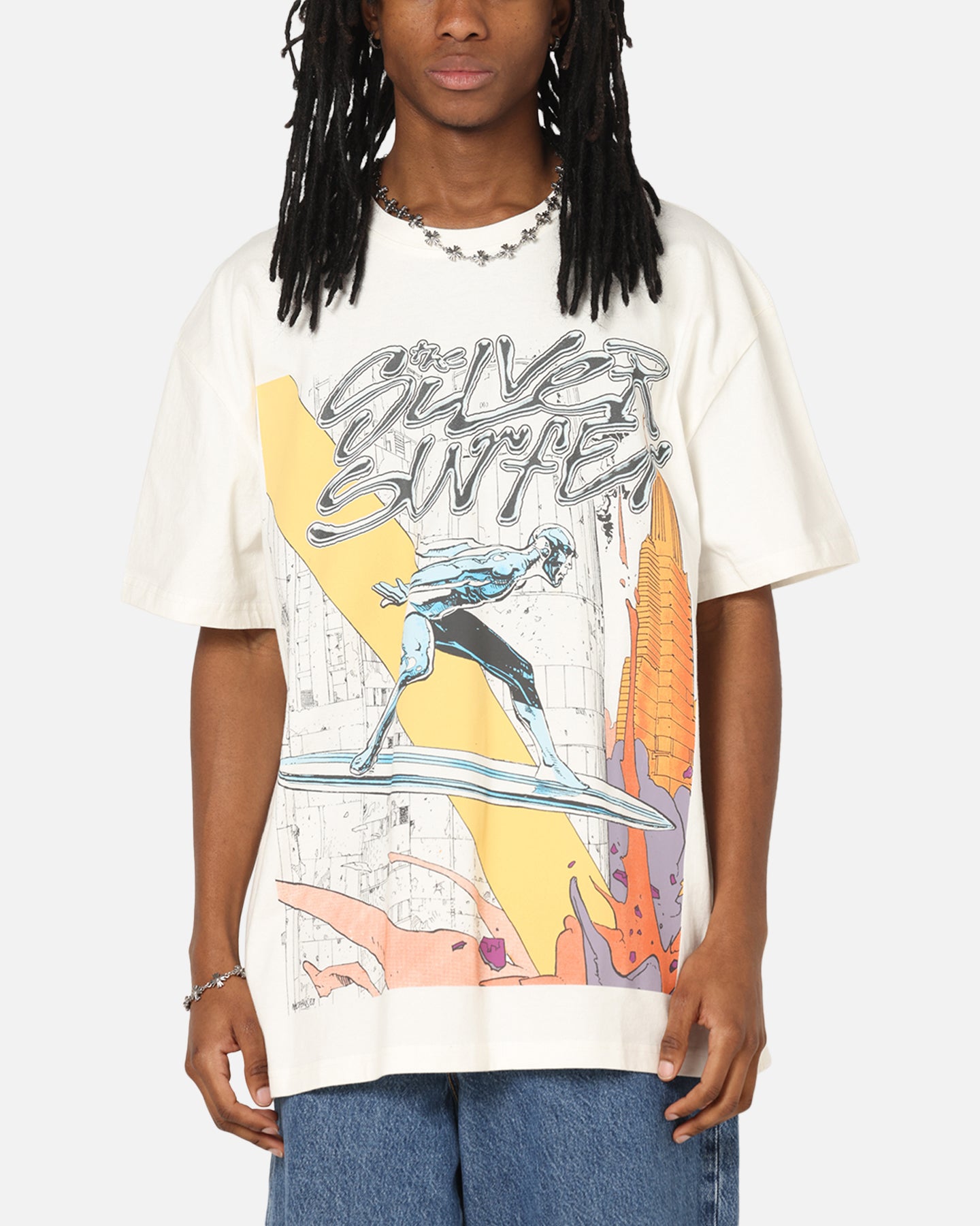73Studio Marvel Fantastic Four Silver Surfer Heavy T-Shirt Off