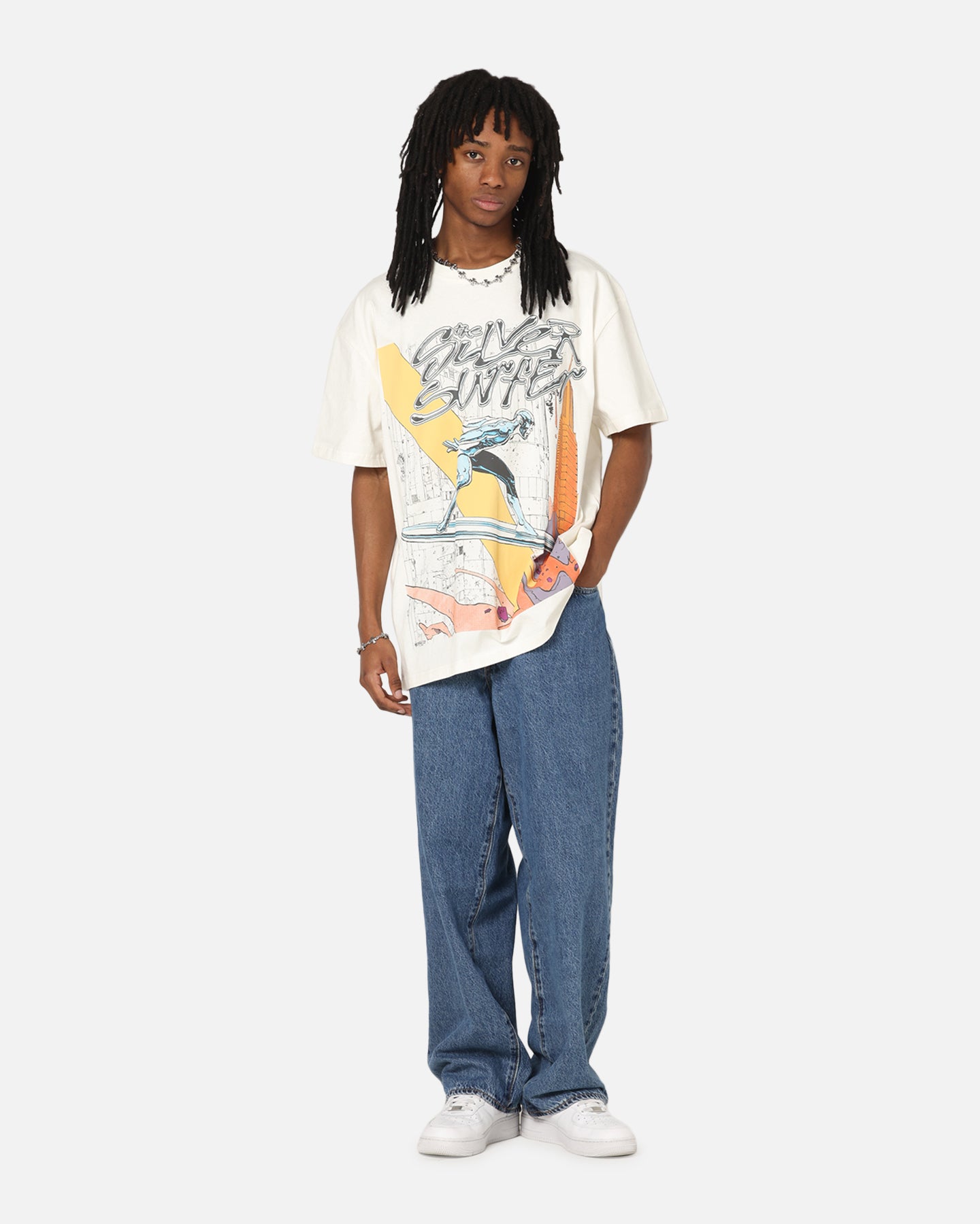 73Studio Marvel Fantastic Four Silver Surfer Heavy T-Shirt Off