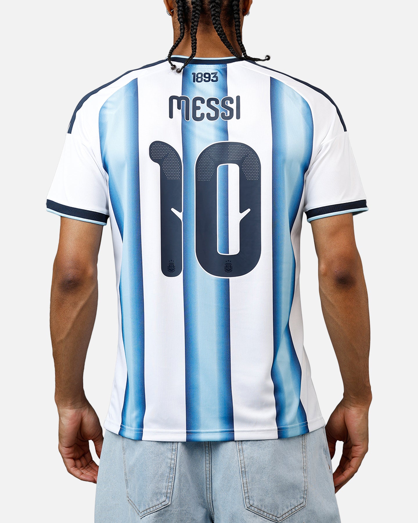  ネメシスMessi 紐なし26.5㎝ Adidas Argentina Lionel Messi 26 Home Replica Jersey Black/Blue