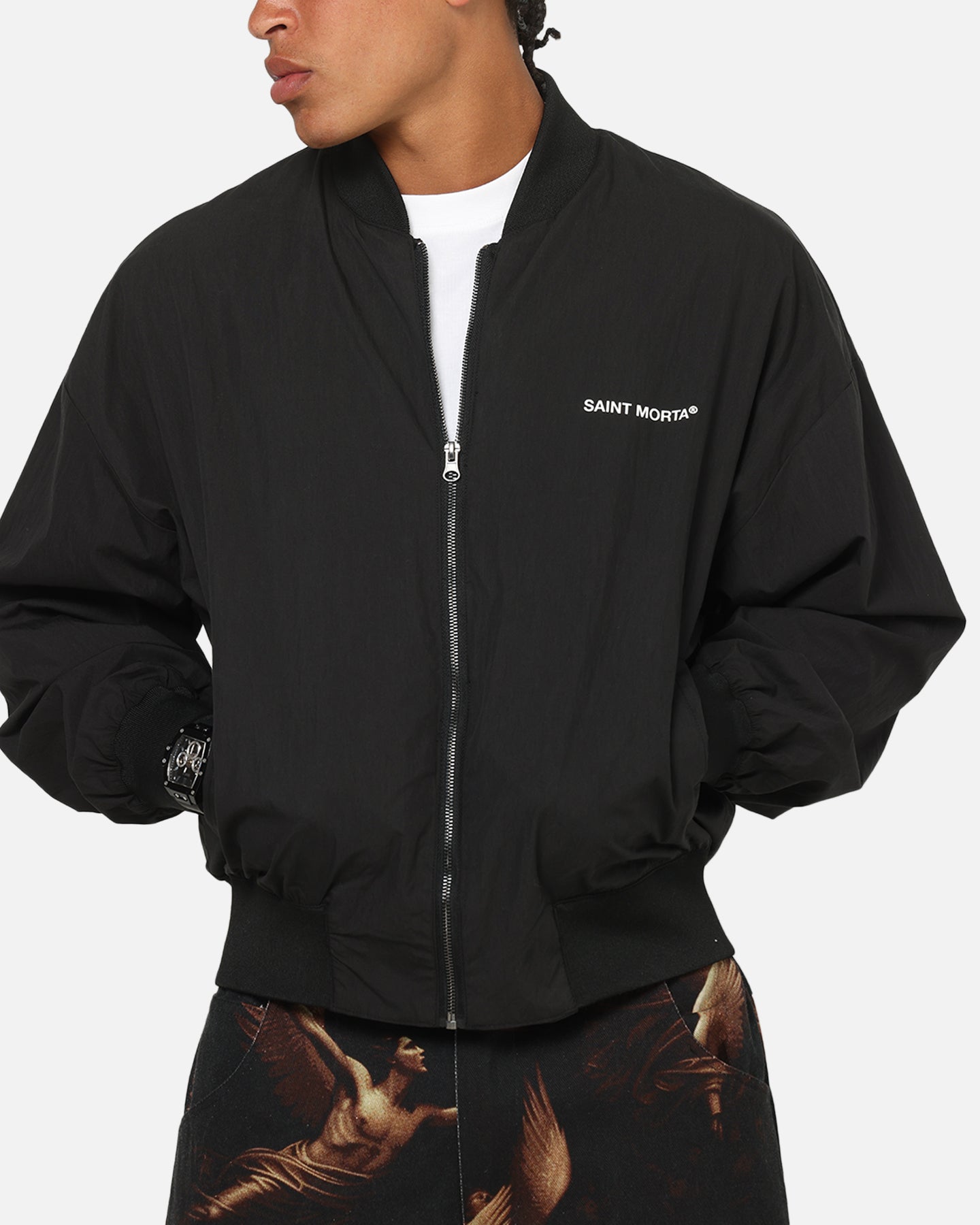Saint Morta Crossbearer Bomber Jacket Black | Culture Kings US
