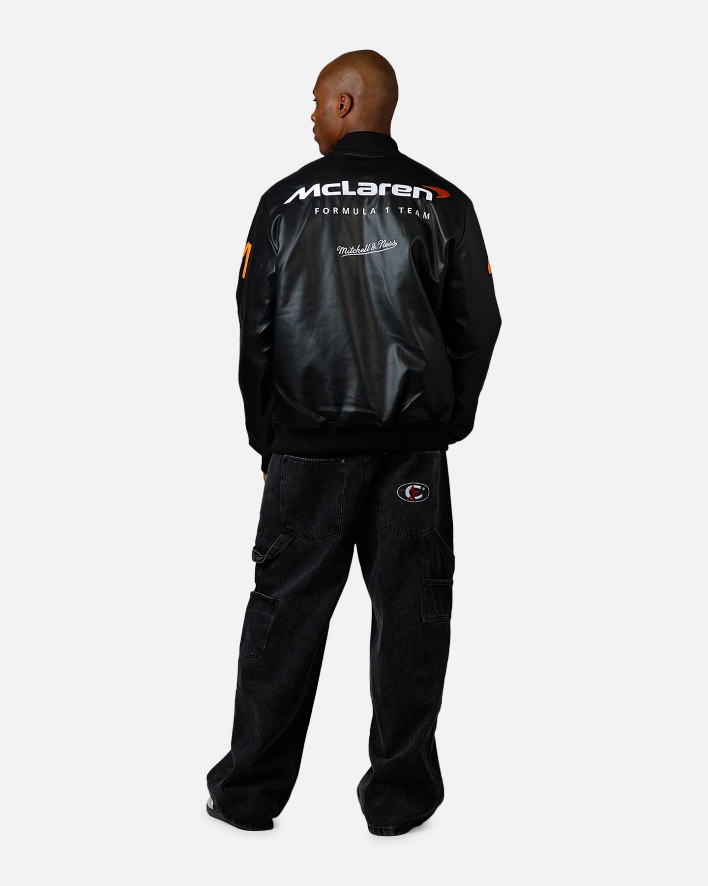 Mitchell & Ness X McLaren X Culture Kings Bomber Jacket Black