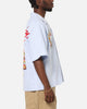 Ed Hardy Flame Stripe Button Up Shirt Blue Pin Stripe