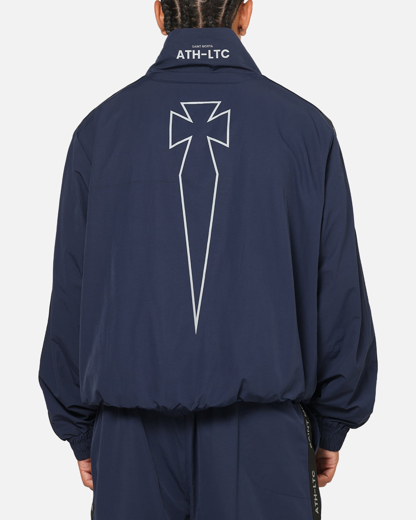 Saint Morta Athltc Zip Jacket Dark Royal/White | Culture Kings US