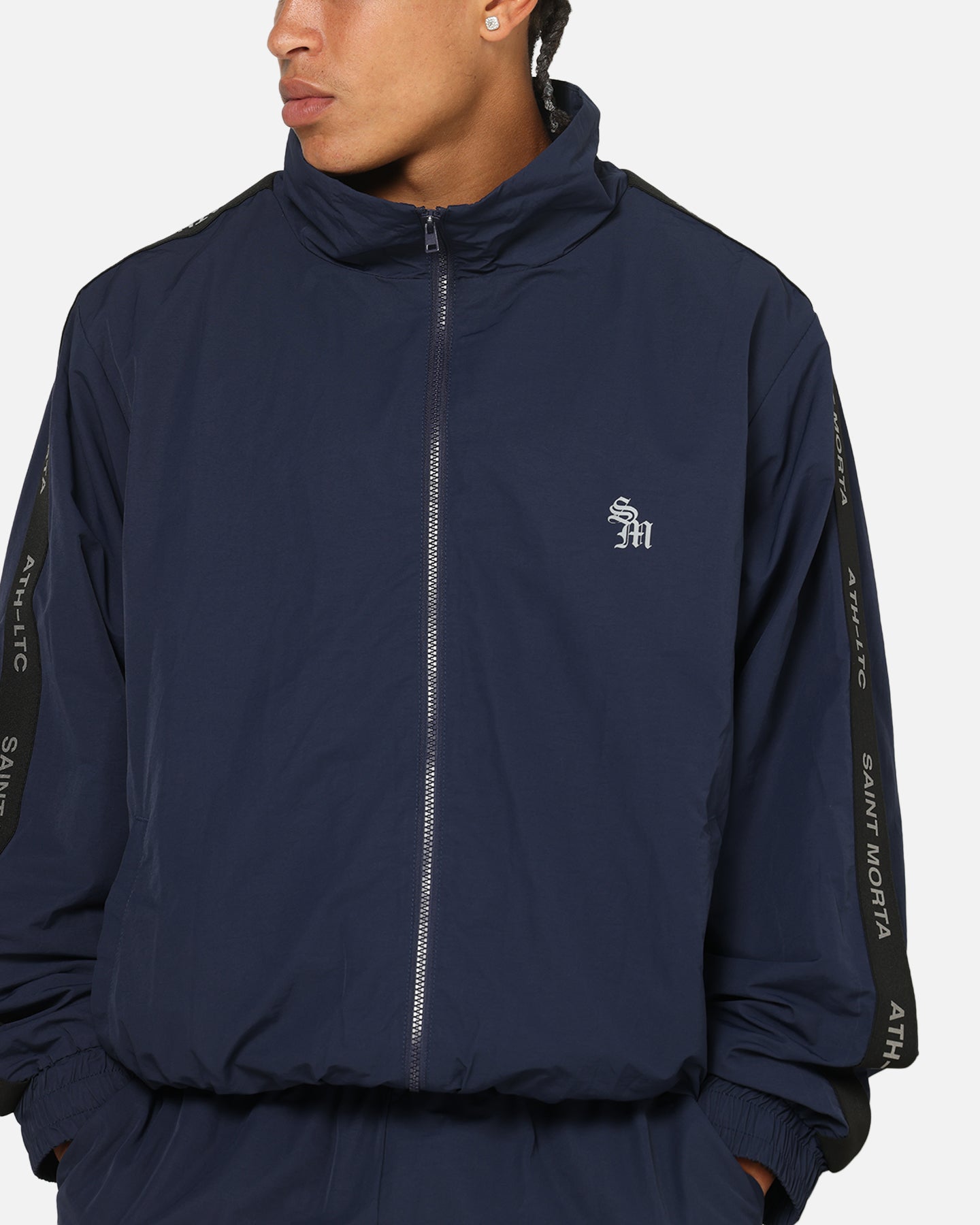 Saint Morta Athltc Zip Jacket Dark Royal/White | Culture Kings US