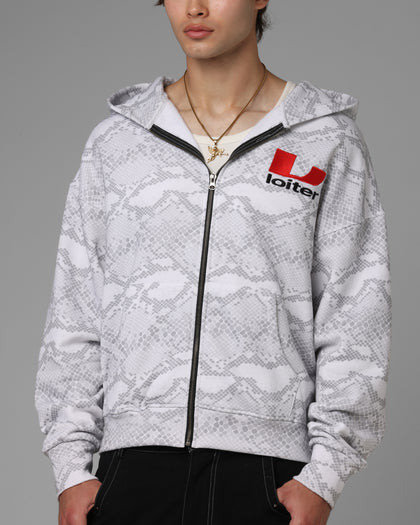 Loiter Slither Zip Hoodie Grey