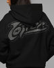 Loiter Silicone Rhinestone Zip Hoodie Black