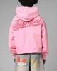 Loiter Silicone Rhinestone Zip Hoodie Pink