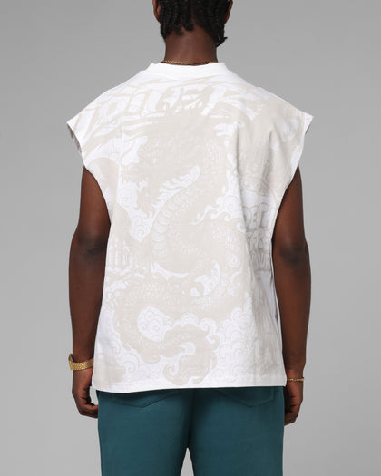 Loiter Sketch Book Muscle T-Shirt White