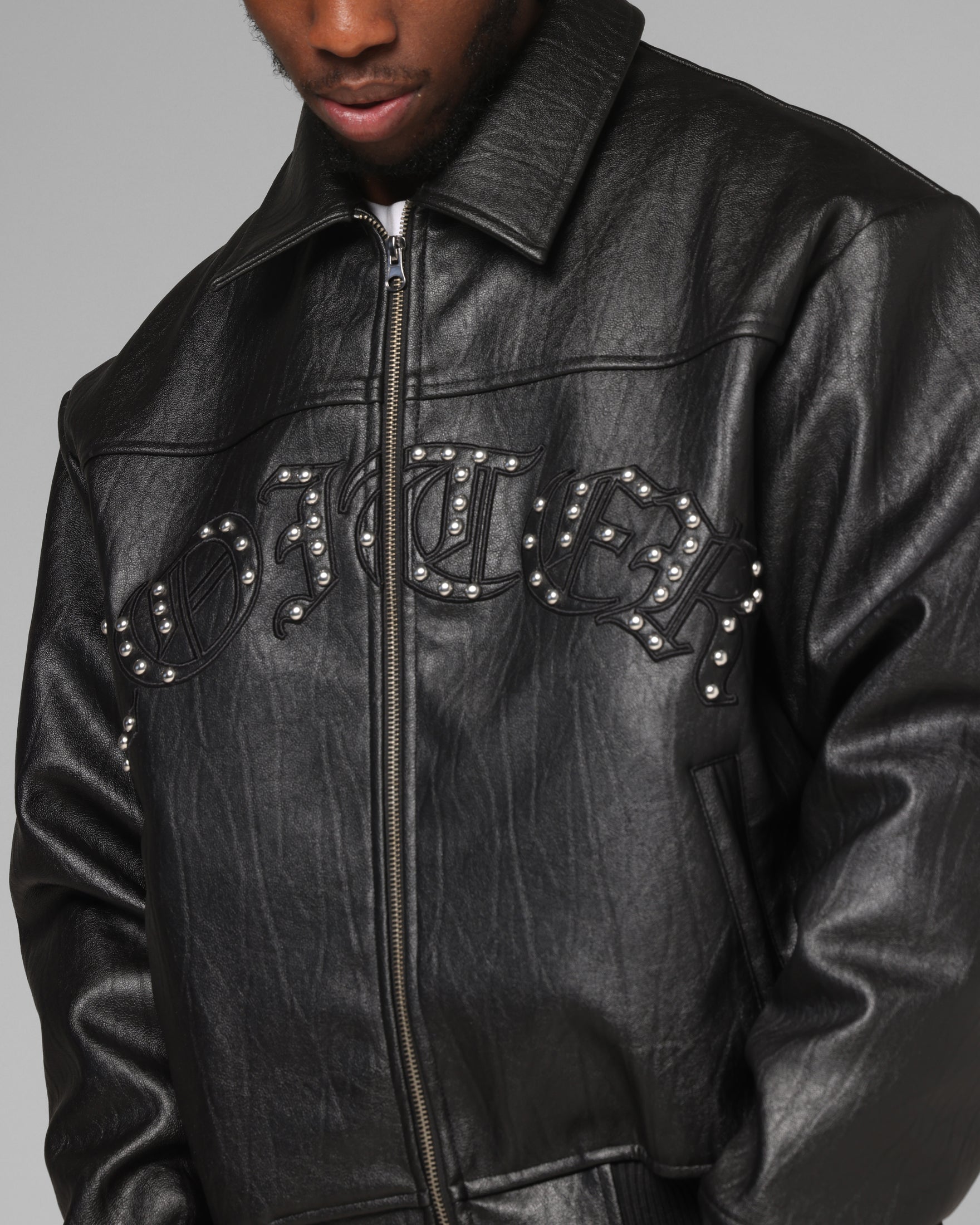 Loiter Imperial Vegan Leather Jacket Black | Culture Kings US
