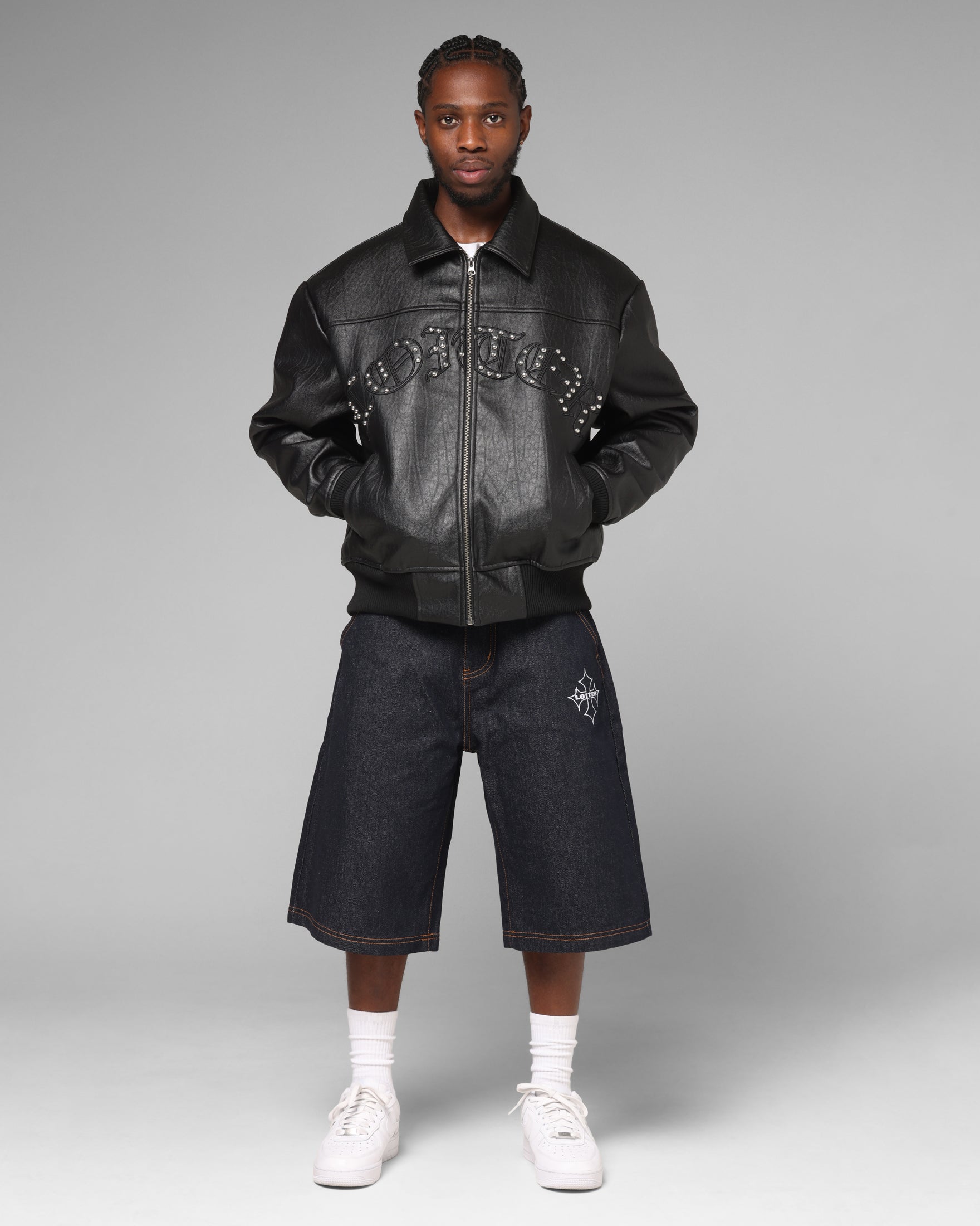 Loiter Imperial Vegan Leather Jacket Black | Culture Kings US