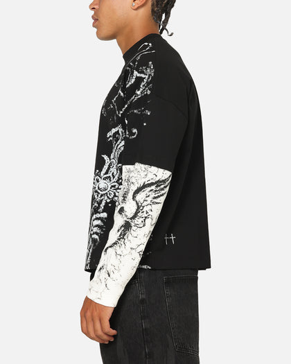 Saint Morta Crossbearer Layer Long Sleeve T-Shirt Vintage Black