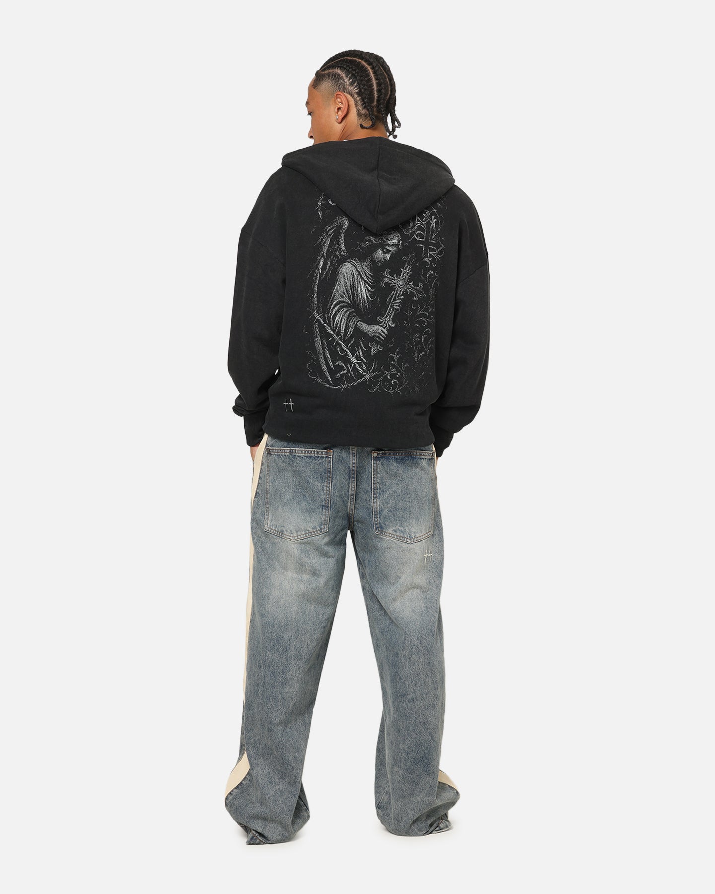 Saint Morta Crossbearer Zip Hoodie Black | Culture Kings US