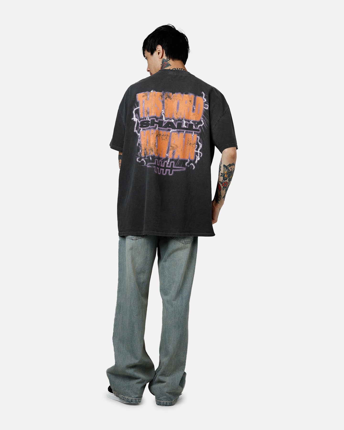 73Studio X Naruto Six Paths Of Pain Heavyweight T-Shirt Black Wash