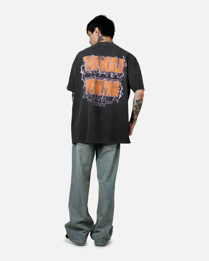 73Studio X Naruto Six Paths Of Pain Heavyweight T-Shirt Black Wash