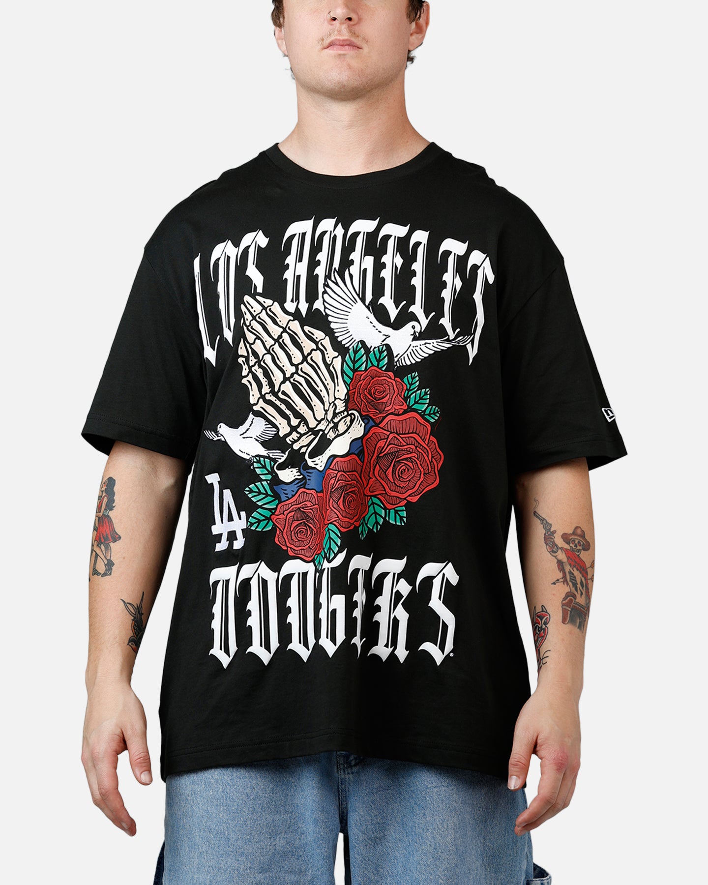 New Era Los Angeles Dodgers Praying Hands T-Shirt Black | Culture
