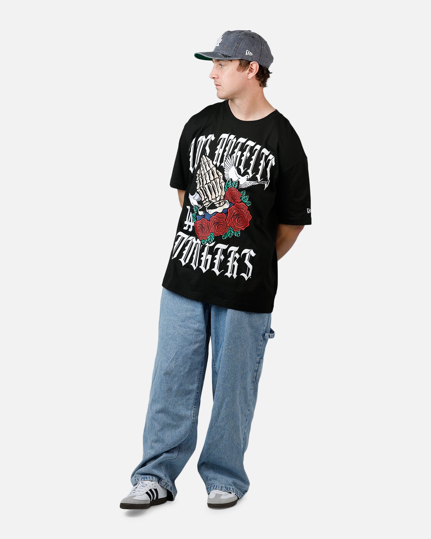 New Era Los Angeles Dodgers Praying Hands T-Shirt Black | Culture