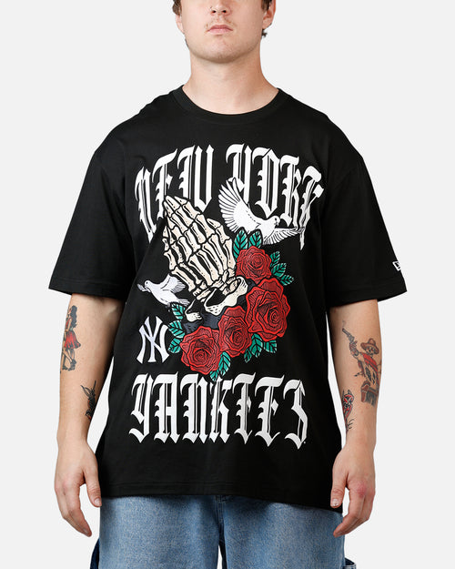 New Era New York Yankees Praying Hands T-Shirt Black