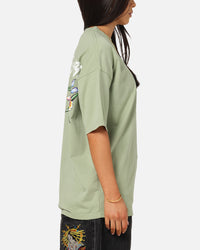 Ed Hardy Flowers T-Shirt Sage