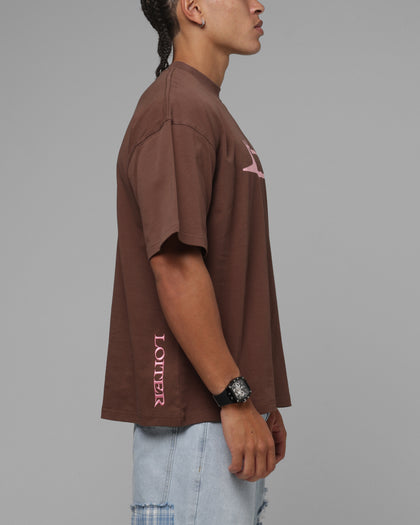 Loiter Hybrid Premium T-Shirt Brown