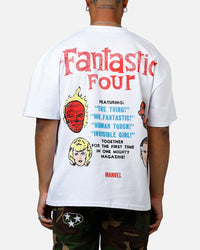 73Studio Marvel Fantastic Four Group Vintage T-Shirt White