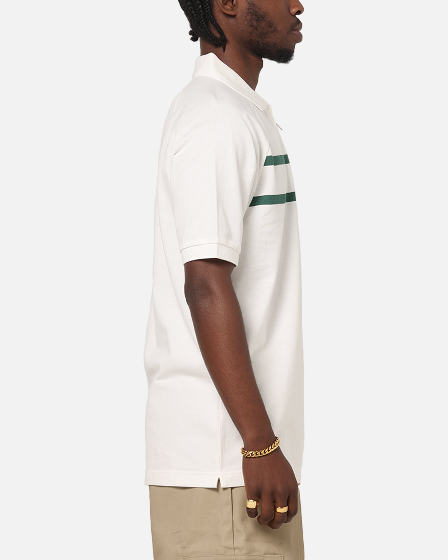 Fred Perry Crepe Pique Zip Neck Polo Shirt Snow White | Culture