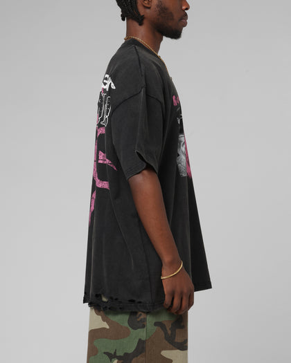 Loiter Silicone Premium Vintage T-Shirt Washed Black