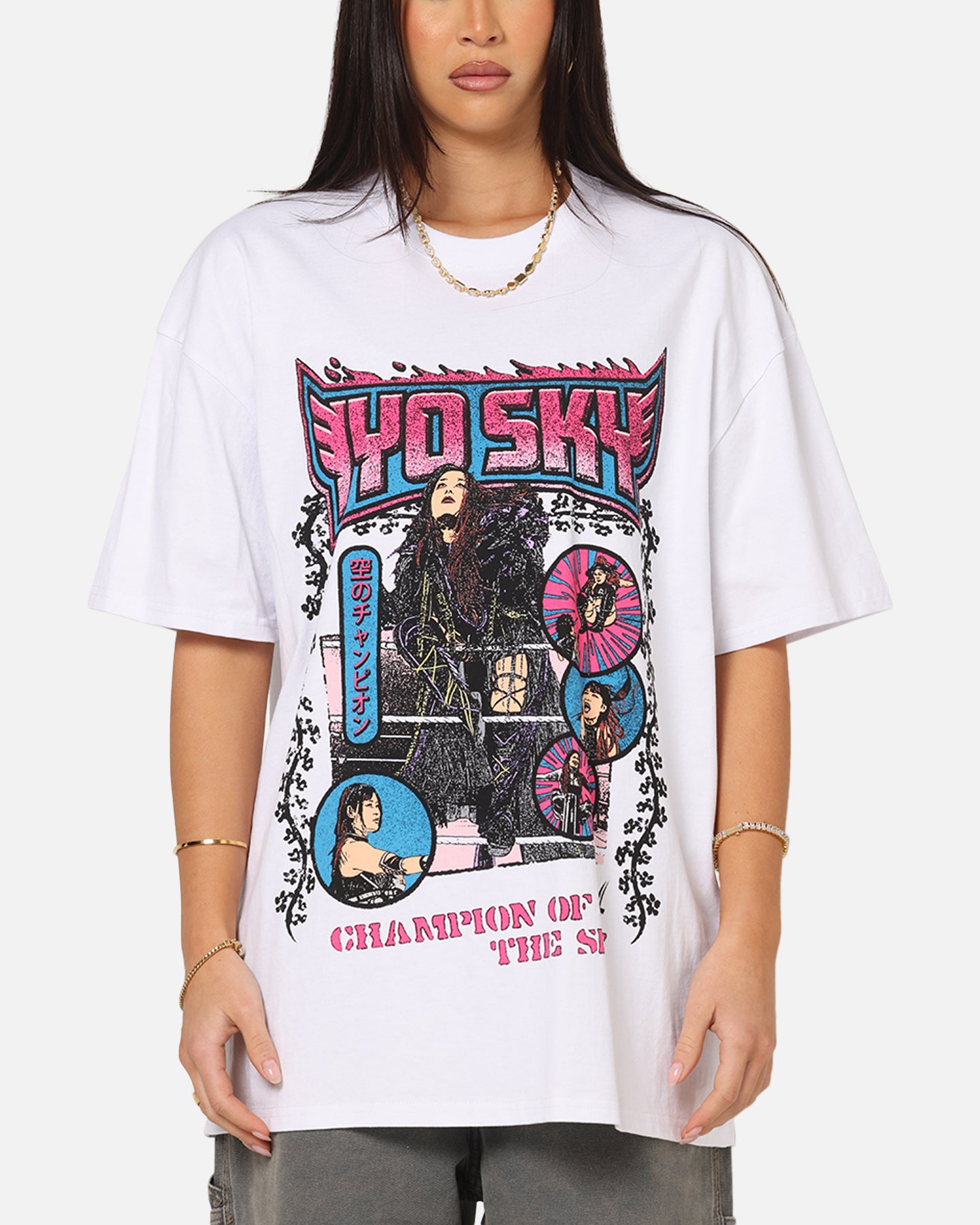 Culture Kings X WWE Iyo Sky Heavy T-Shirt White | Culture Kings US