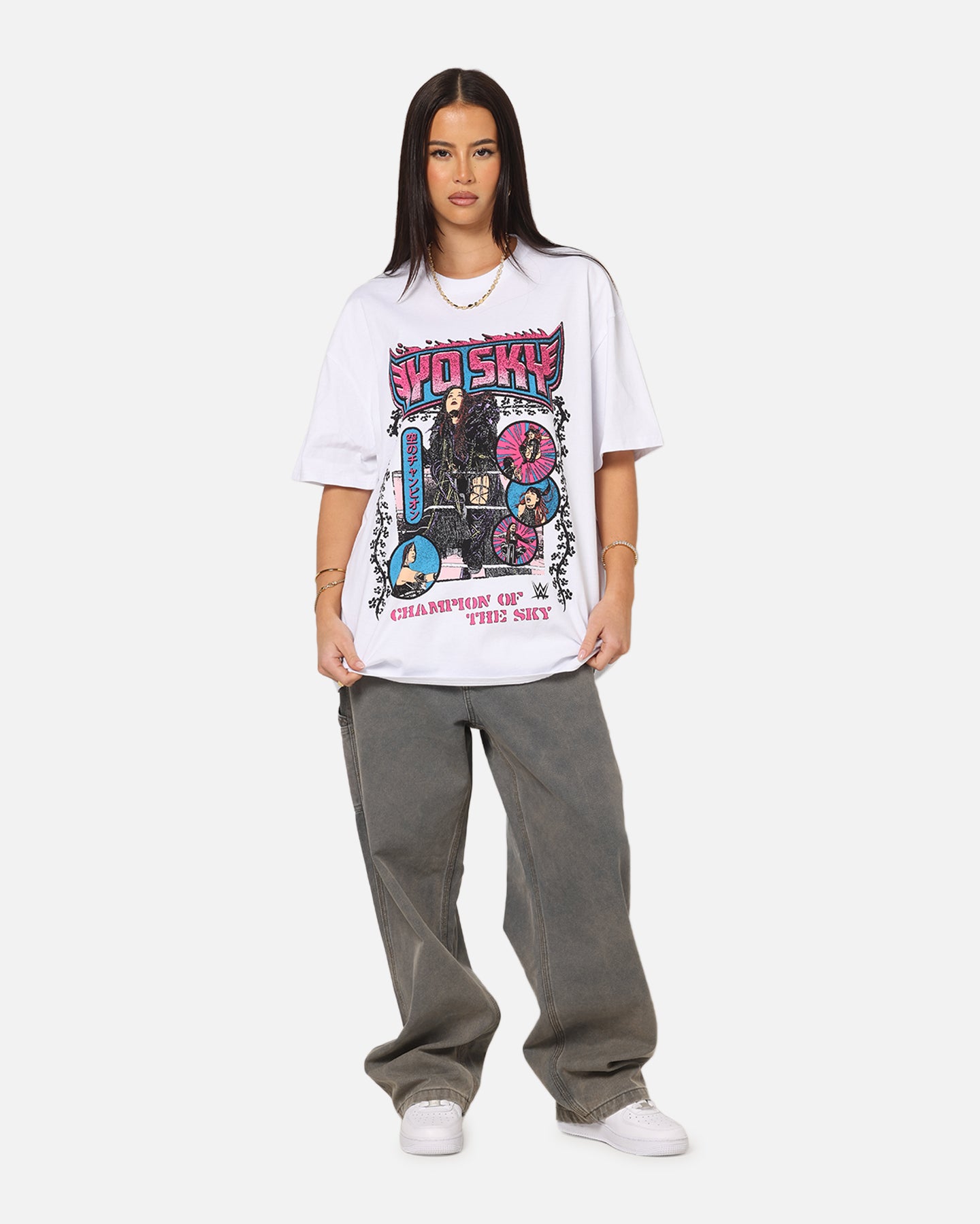 Culture Kings X WWE Iyo Sky Heavy T-Shirt White | Culture Kings US