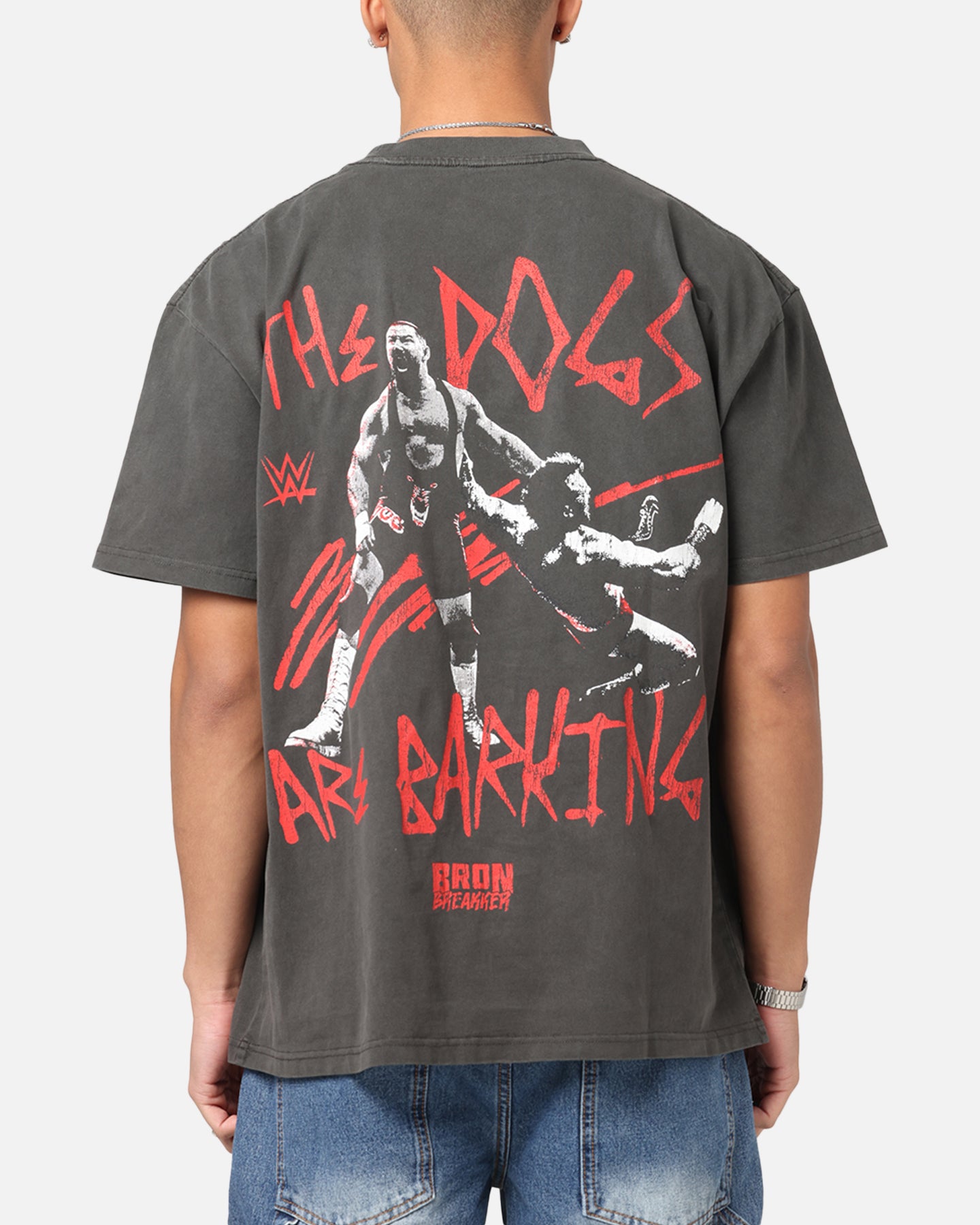 Culture Kings X WWE Bron Breaker Heavy T-Shirt Black Wash