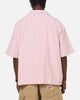 Carre Rose Pinstripe Button Up Shirt Red Stripe