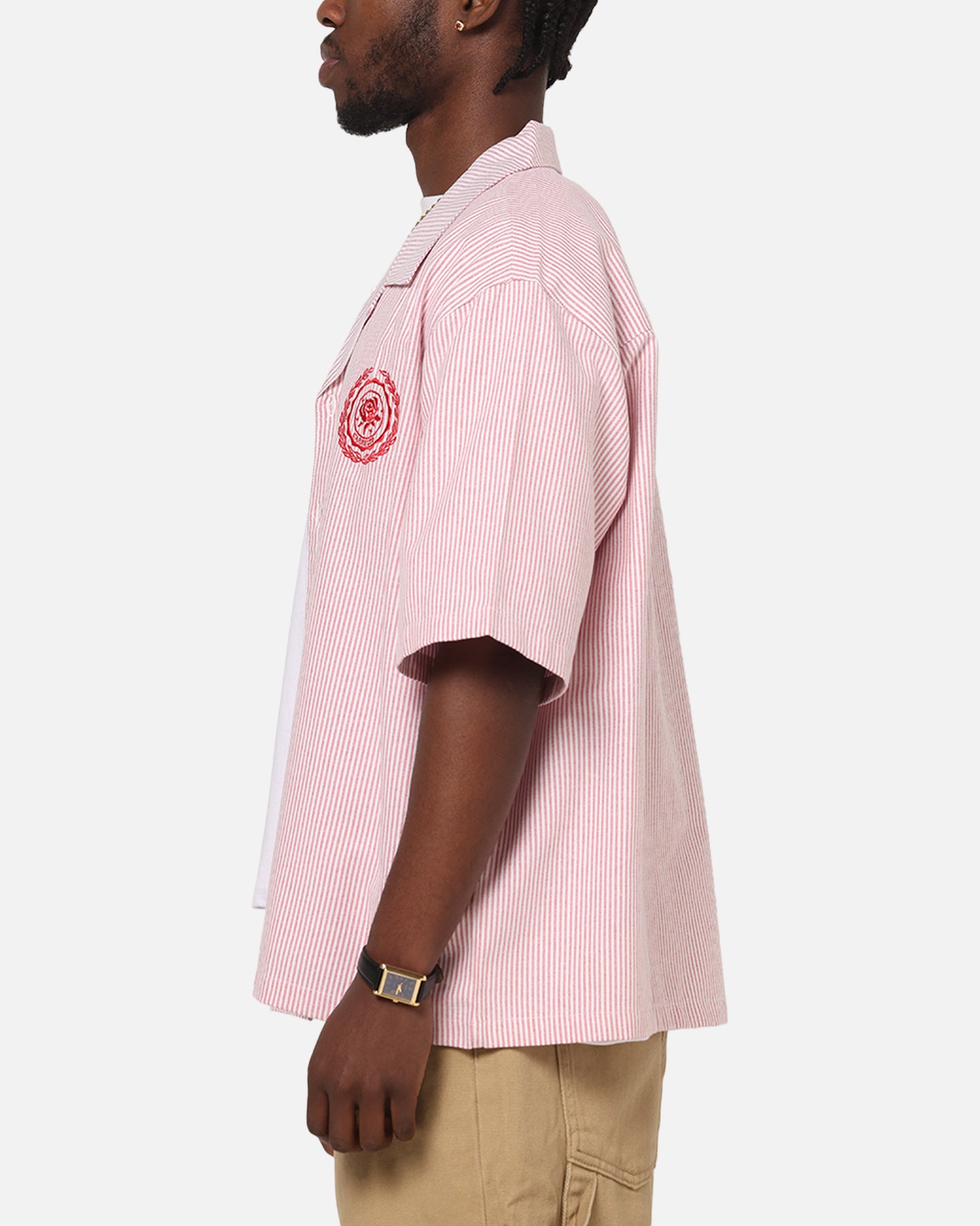 Carre Rose Pinstripe Button Up Shirt Red Stripe | Culture Kings US