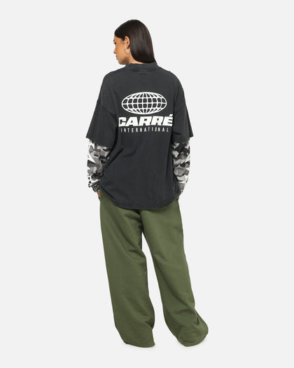 Carre Worldwide Layered Long Sleeve T-Shirt Black/Snow Camo