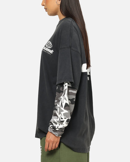 Carre Worldwide Layered Long Sleeve T-Shirt Black/Snow Camo