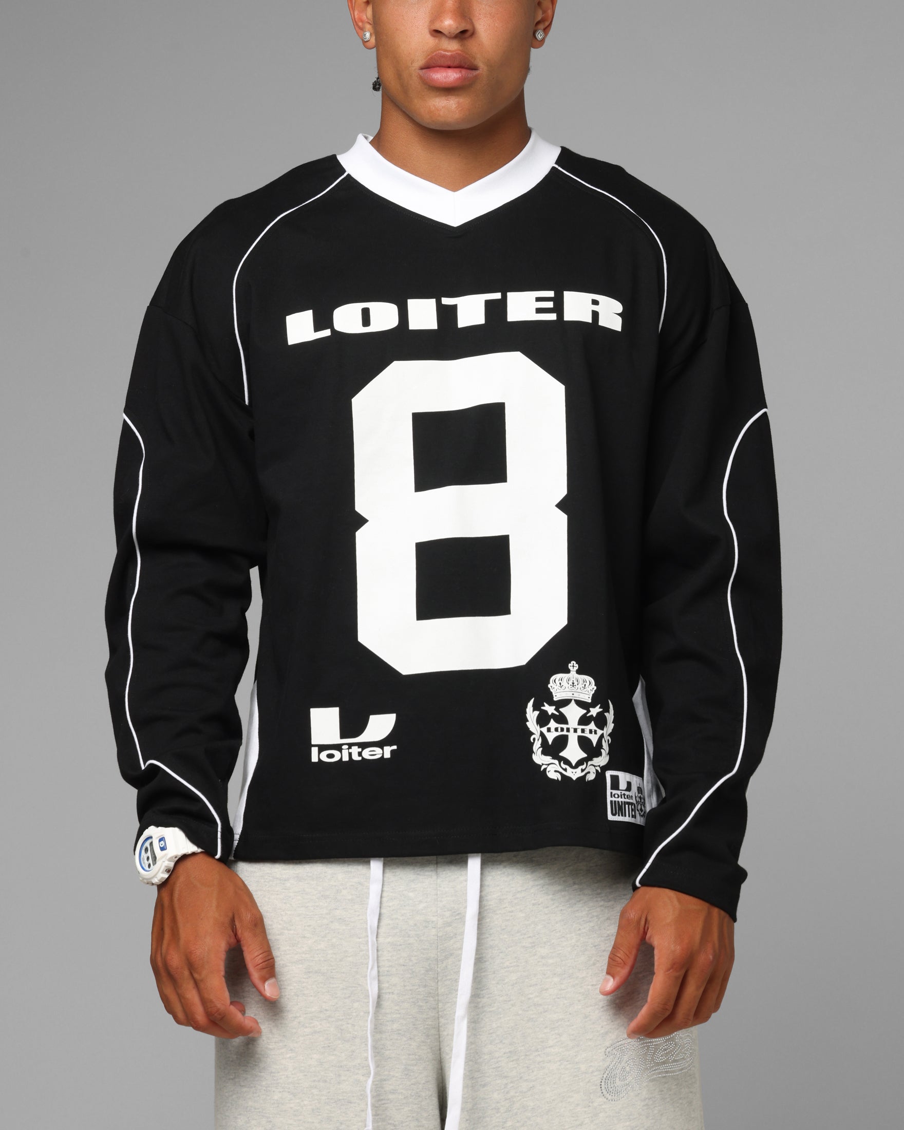 Loiter World Cup Long Sleeve T-Shirt Black | Culture Kings US