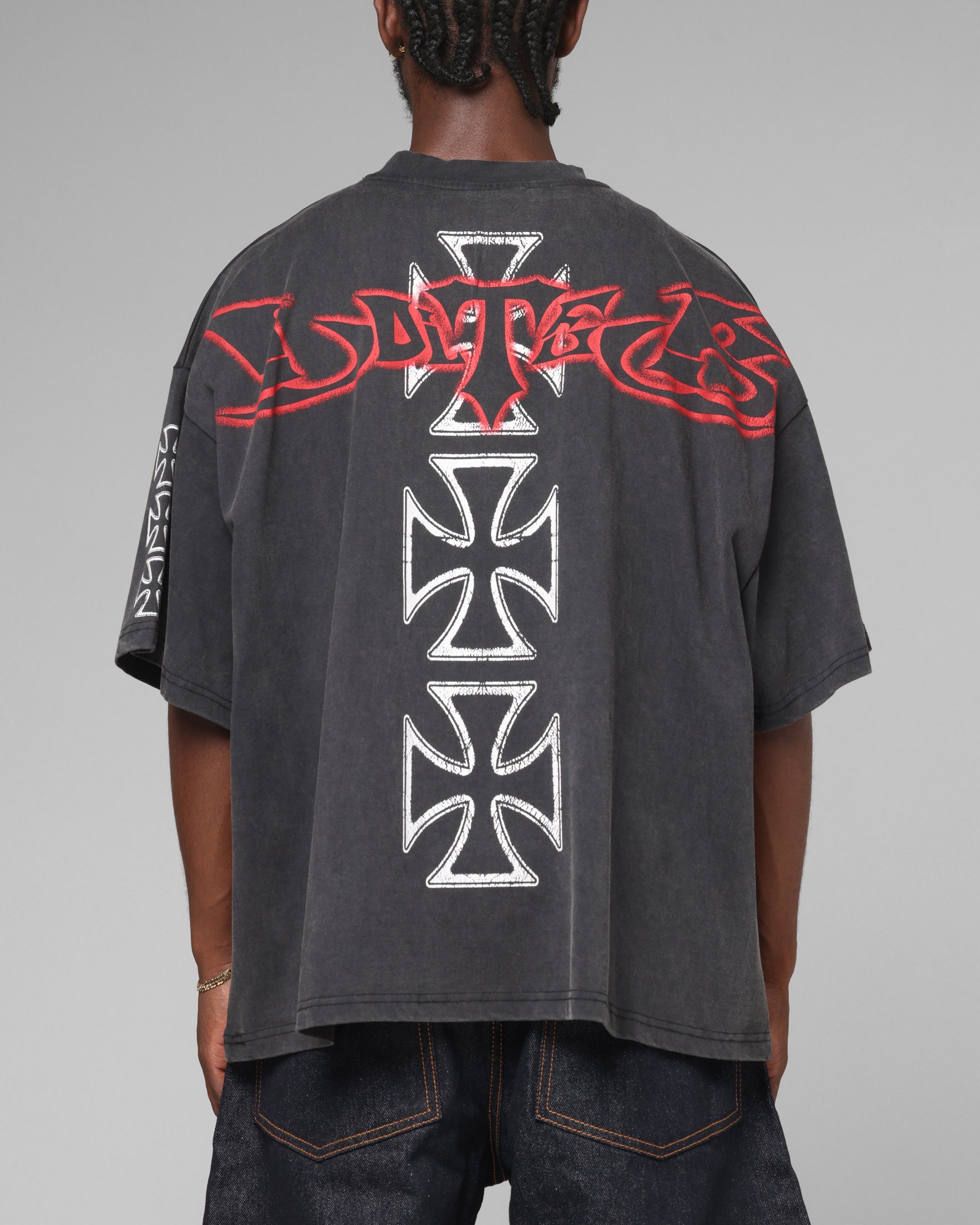 Loiter Hardcore Premium T-Shirt Washed Black | Culture Kings US