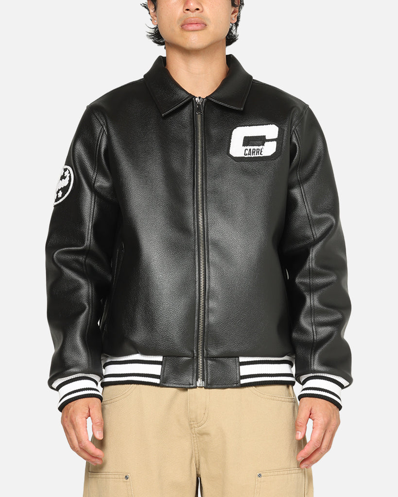 激安　WACKOMARIA LEATHER VARSITY JACKET M wacko-maria-Black-Leather-