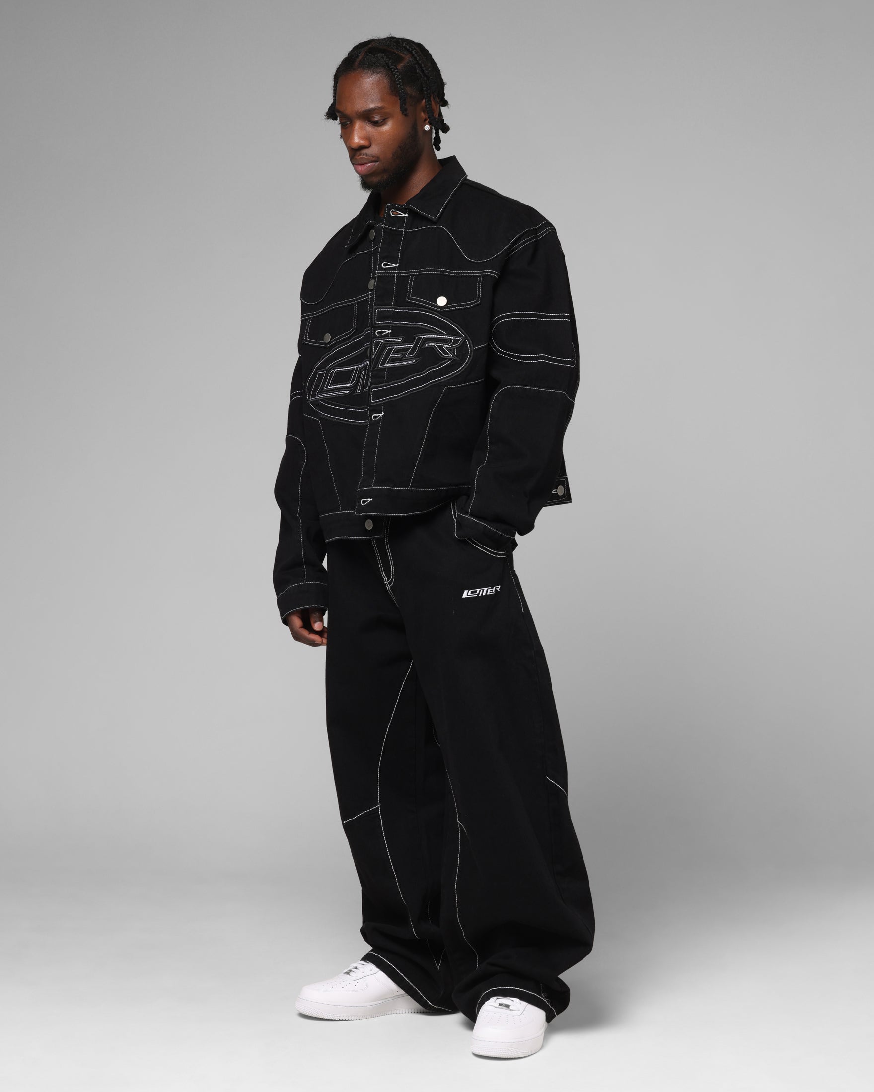 Loiter Daytona Denim Jacket Black | Culture Kings US
