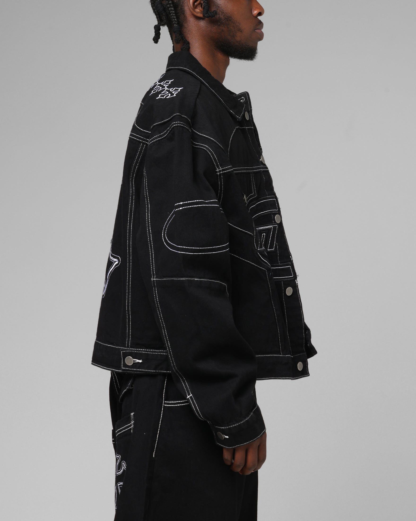 Loiter Daytona Denim Jacket Black | Culture Kings US