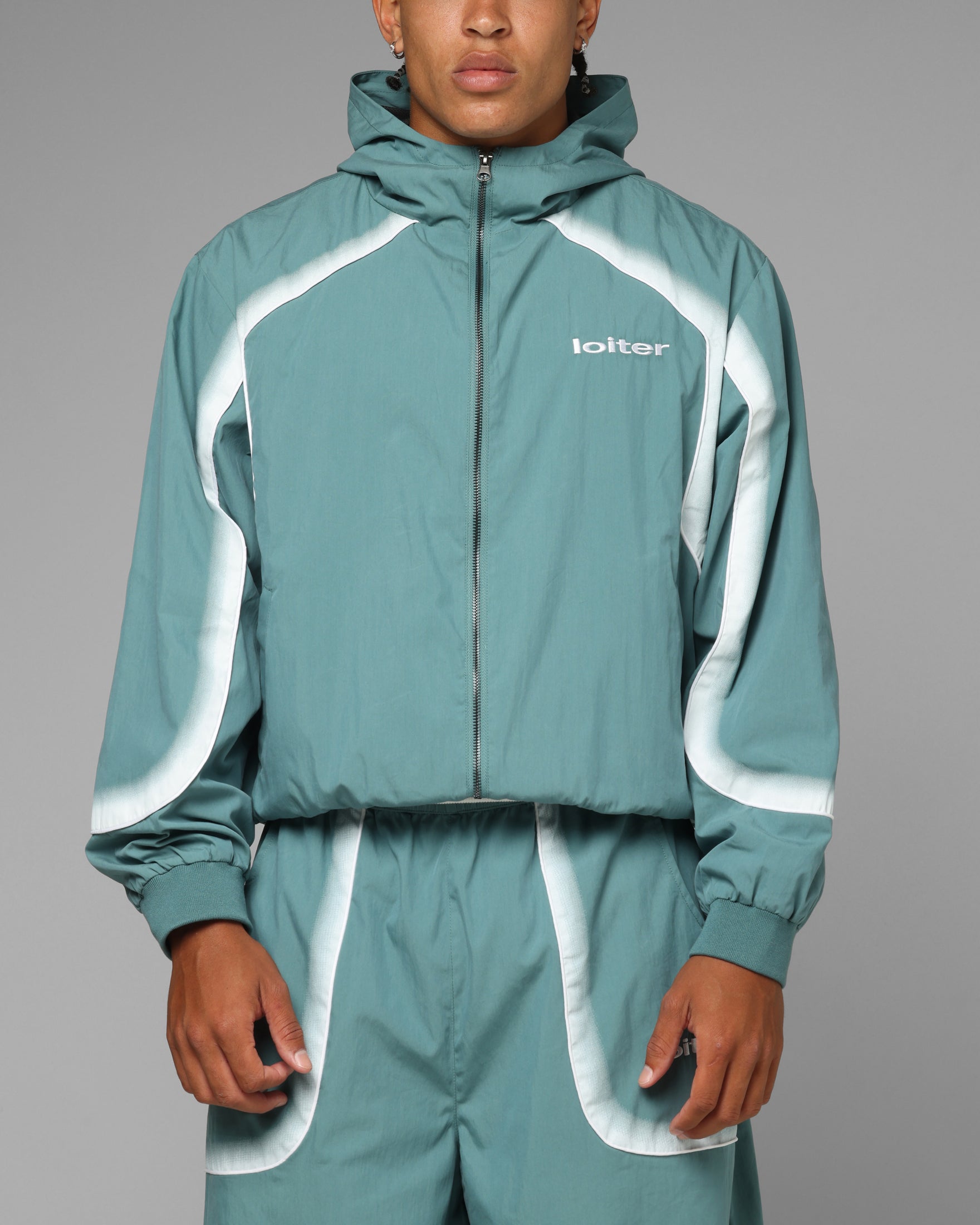 Loiter Spray Day Track Jacket Teal | Culture Kings US