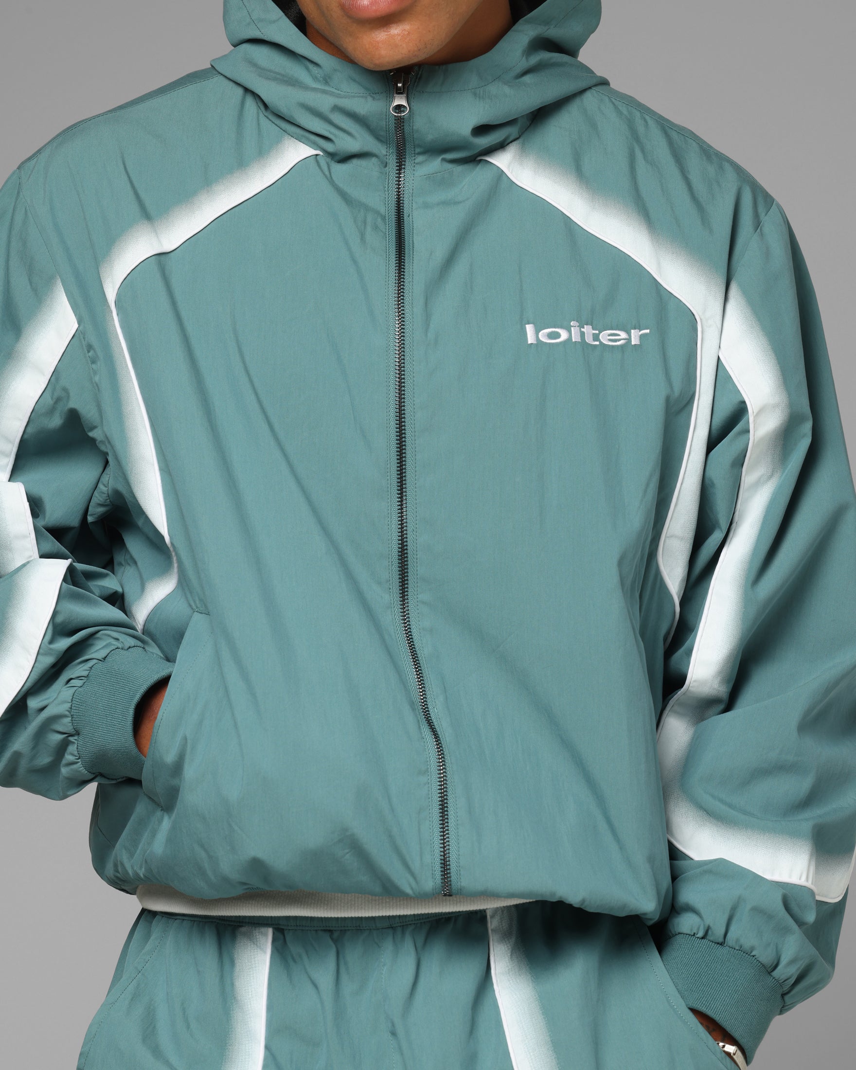 Loiter Spray Day Track Jacket Teal | Culture Kings US