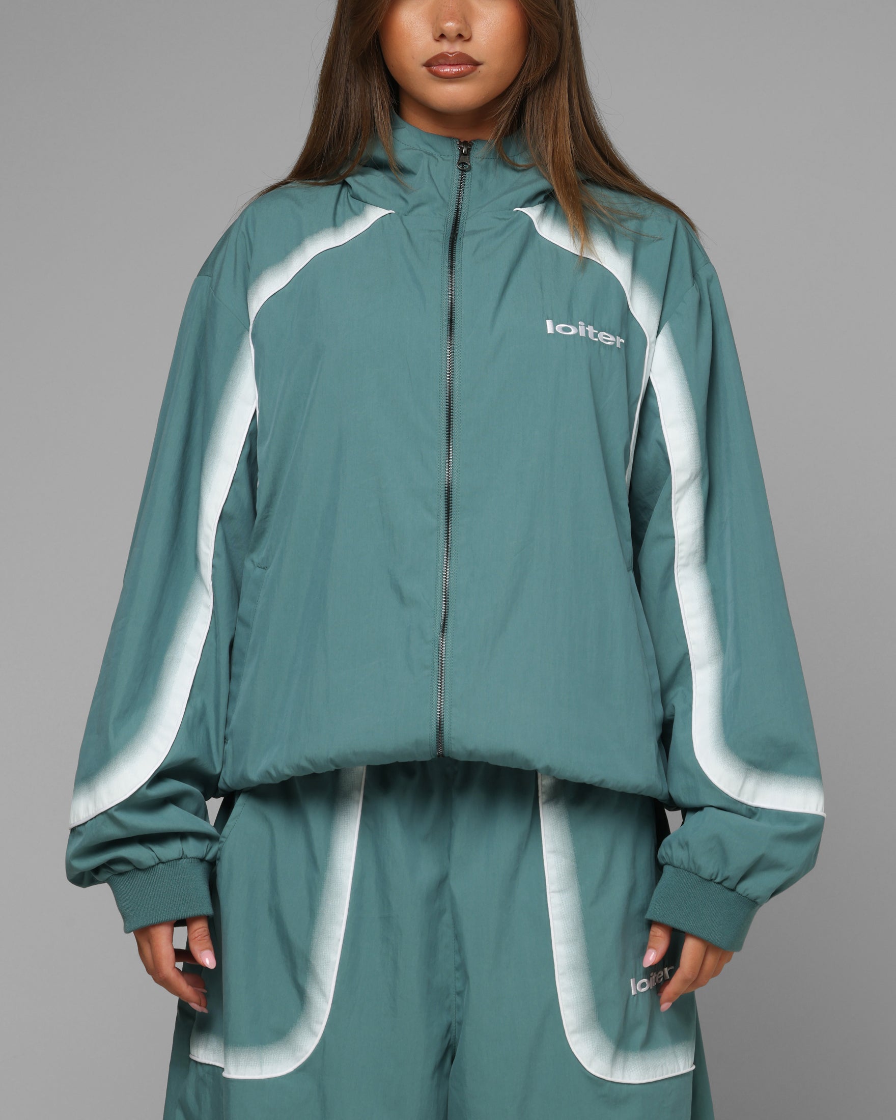 Loiter Spray Day Track Jacket Teal | Culture Kings US