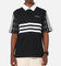 Adidas Tartan Regular Rugby Polo T-Shirt Black