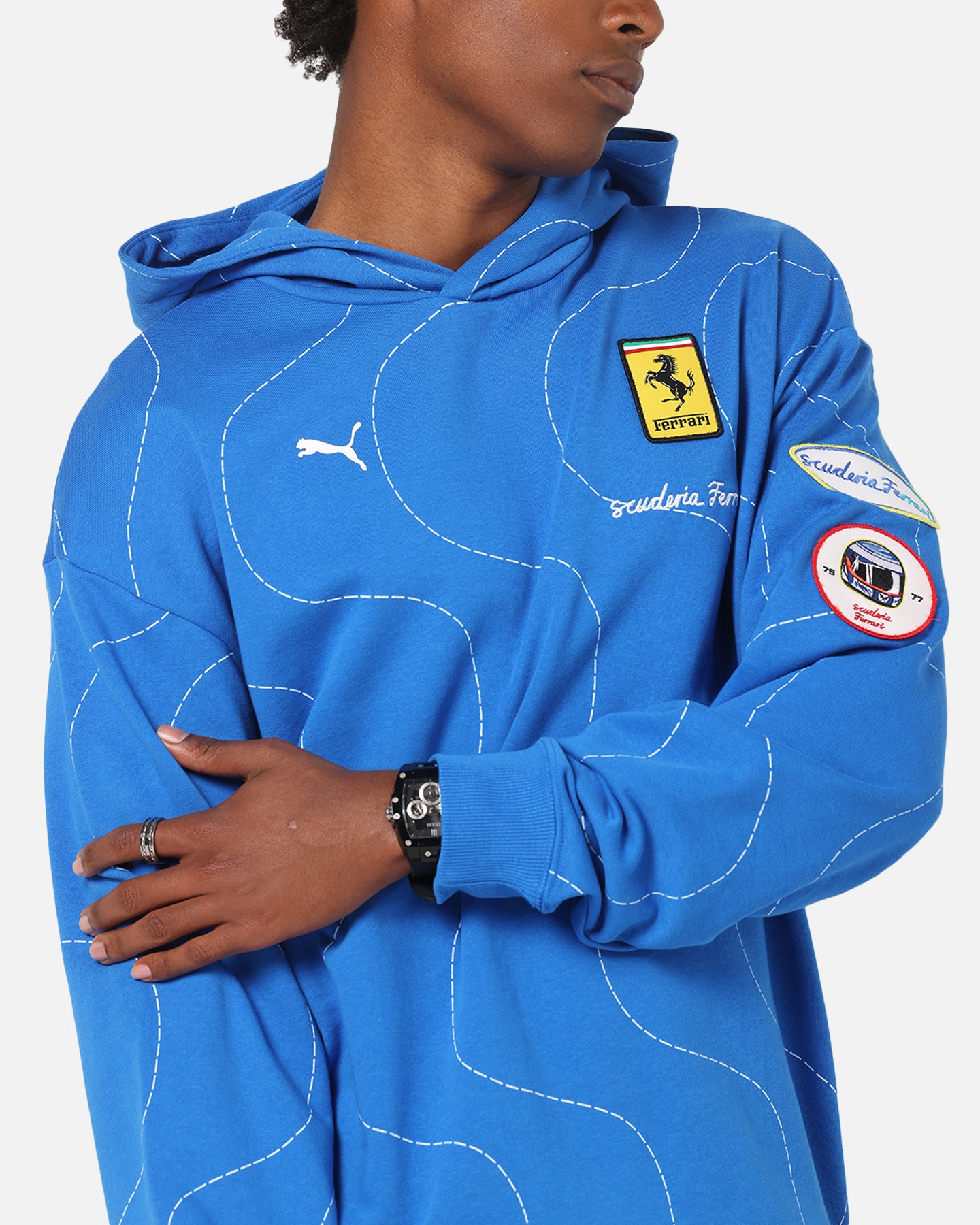 s*3様 Puma メンズ フェラーリモンツァフーディ Puma X Scuderia Ferrari Monza Hoodie Steer Blue | Culture Kings US