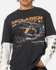 Mitchell & Ness X Mclaren Checkered Vintage Long Sleeve T-Shirt Black/Vintage White